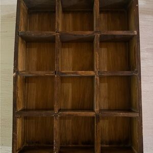 Vintage Wooden Hanging Trinket Display Box